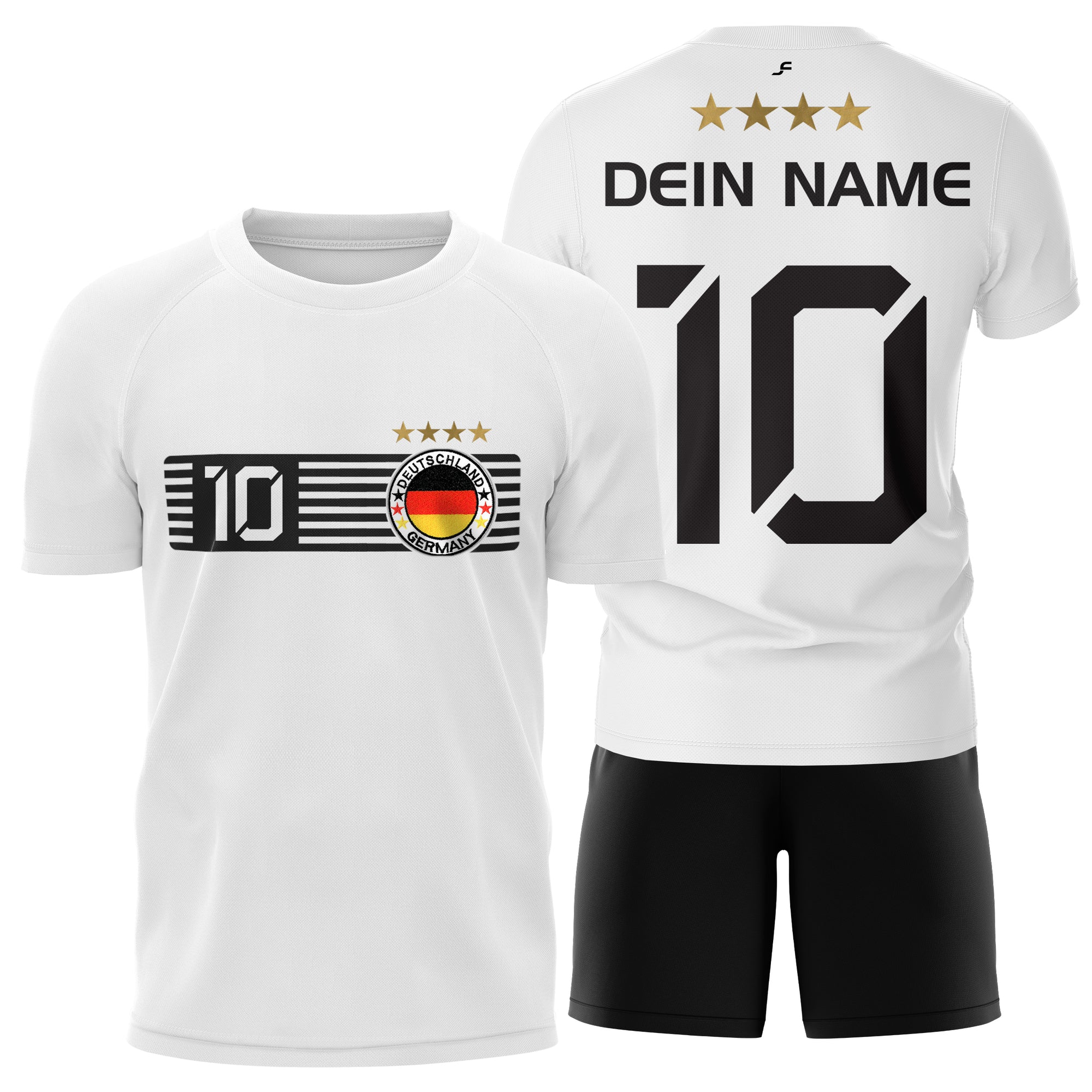 Personalisiertes Fußballtrikot Deutschland Set Herren Männer