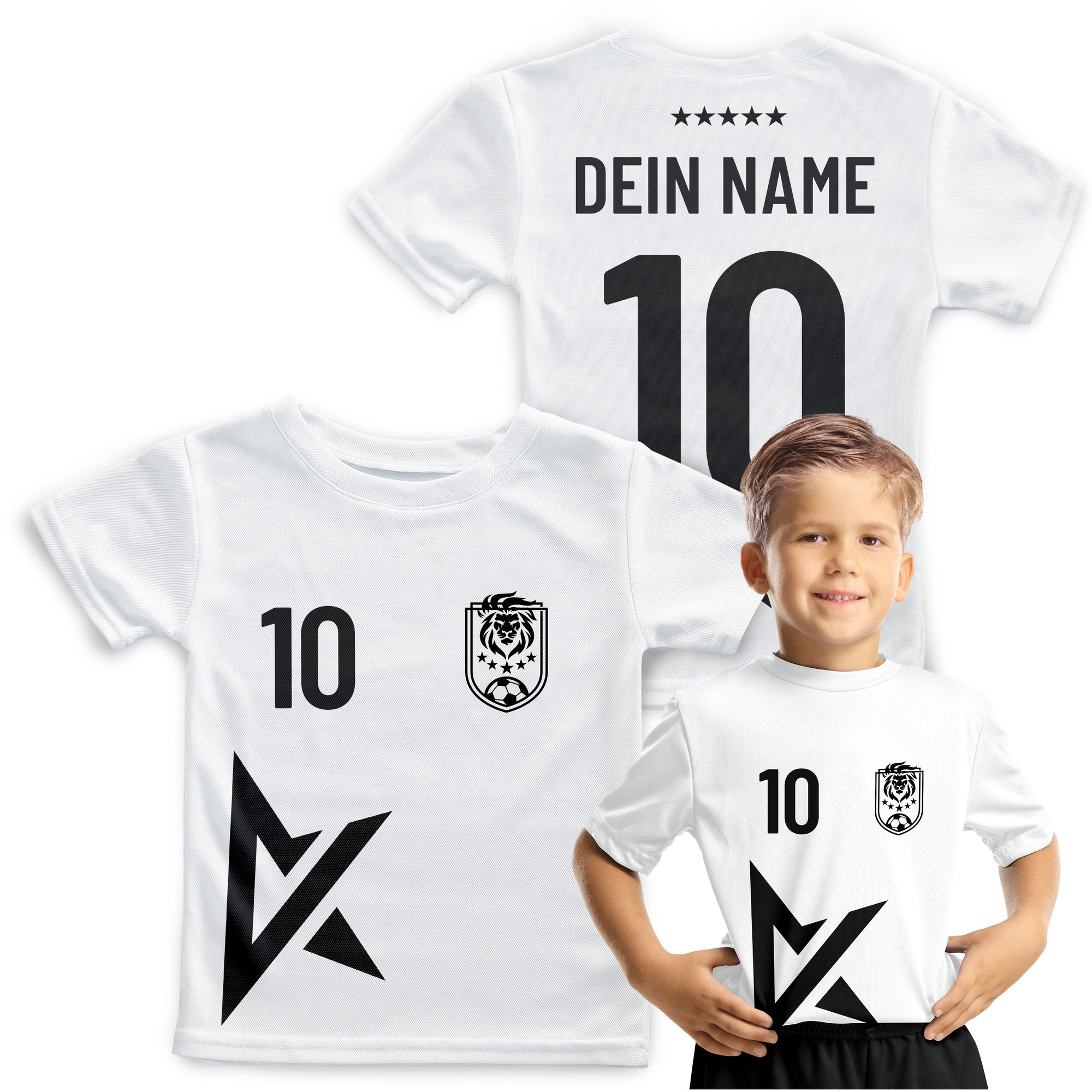 Fußball Trikot für Kinder mit deinem Namen und Nummer