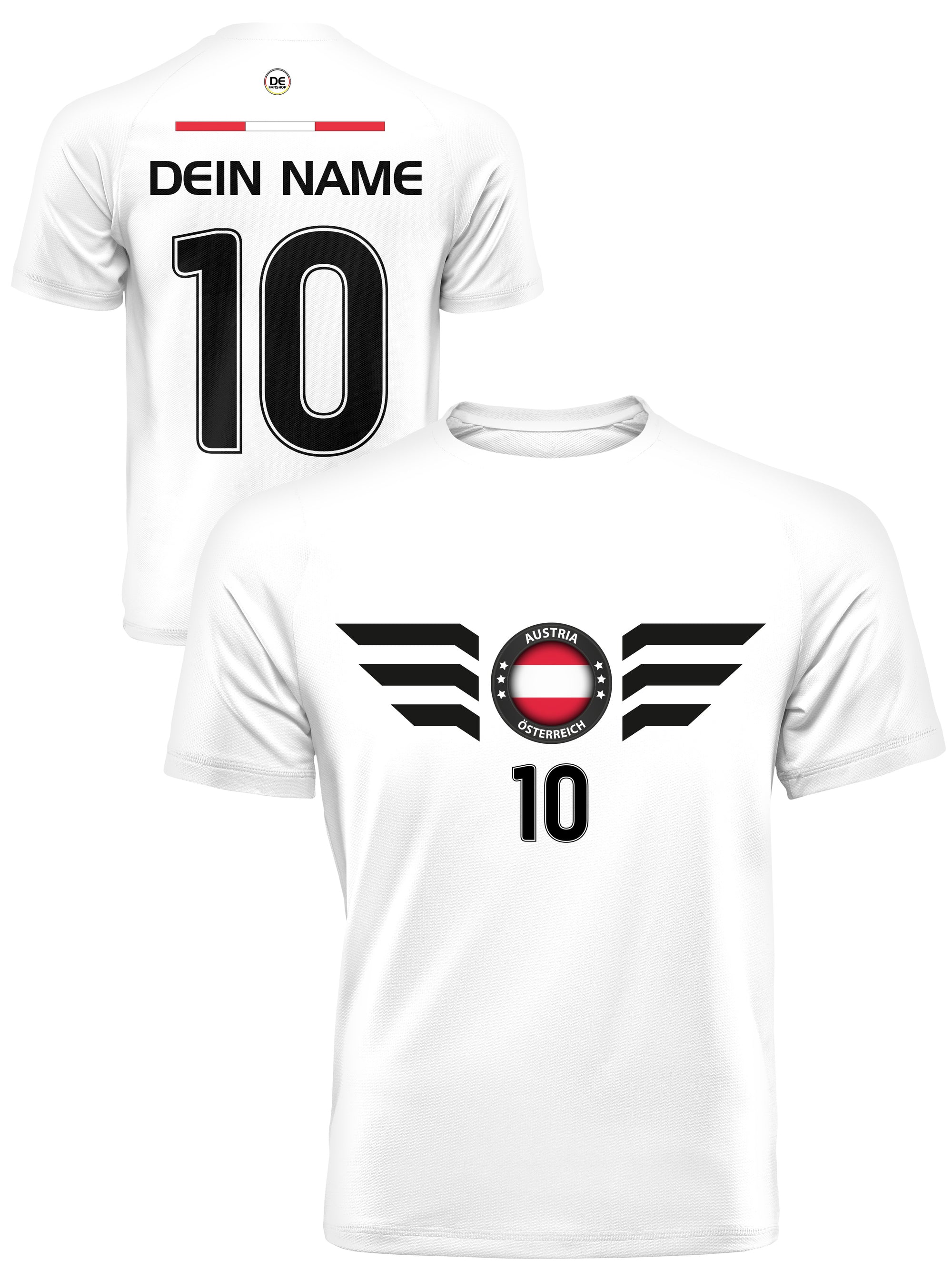 Österreich Fußball Trikot mit Dein Name
