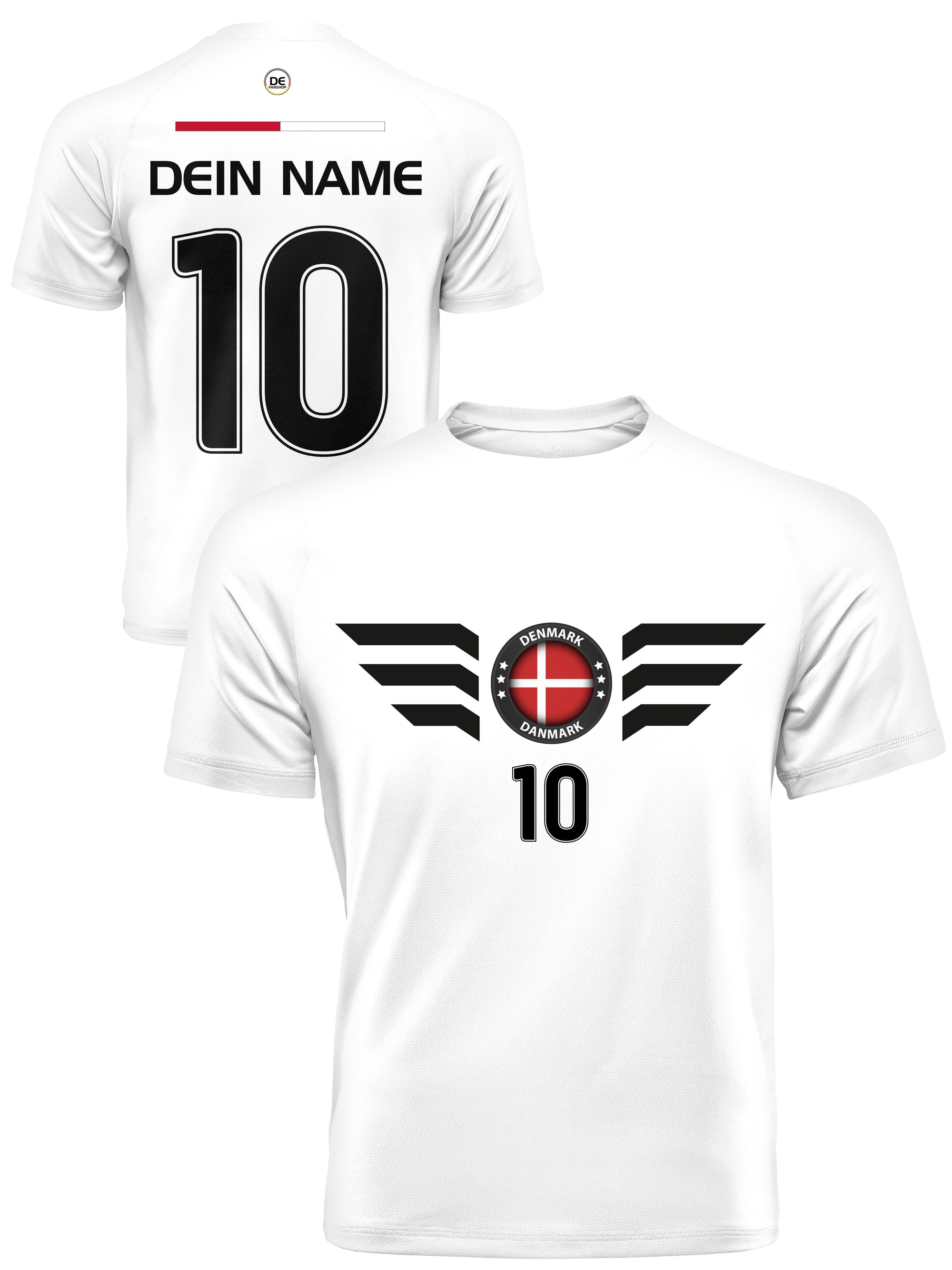 Dänemark Fußball Trikot mit Dein Name